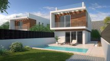 Villas independientes con piscina en Villamartin